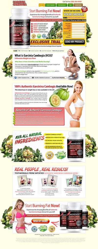 Garcinia Cambogia Landing Page Design html