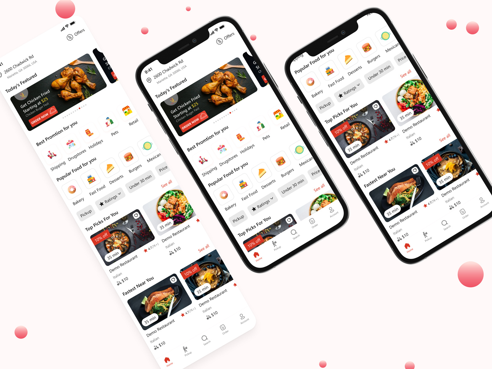 Example of Food Delivery Website UI UX Design