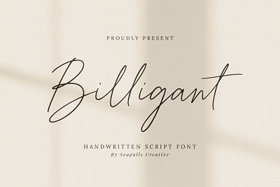 Billigant Font beauty font calligraphy font elegant font font handwritten handwritten font lettering script script font