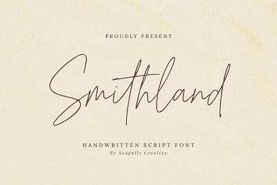 Smithland - Handwritten Script Font casual font casual script elegant font font handwriting handwriting font handwritten handwritten font lettering script script font signature signature font signature script stylish font stylish signature typeface typography