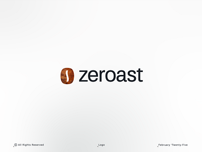 Zeroast logo branding brew cafe clean coffee drink food geometry graphic design icon illustration logo lunch mark minimal modern morning number roastery zero one