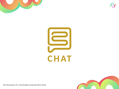 Chat Logo app application brand design brand designer chat gold golden line logo design logo designer logo for sale logo idea logo inspiration logomark logotype luxurious luxury monoline technology zzoe iggi