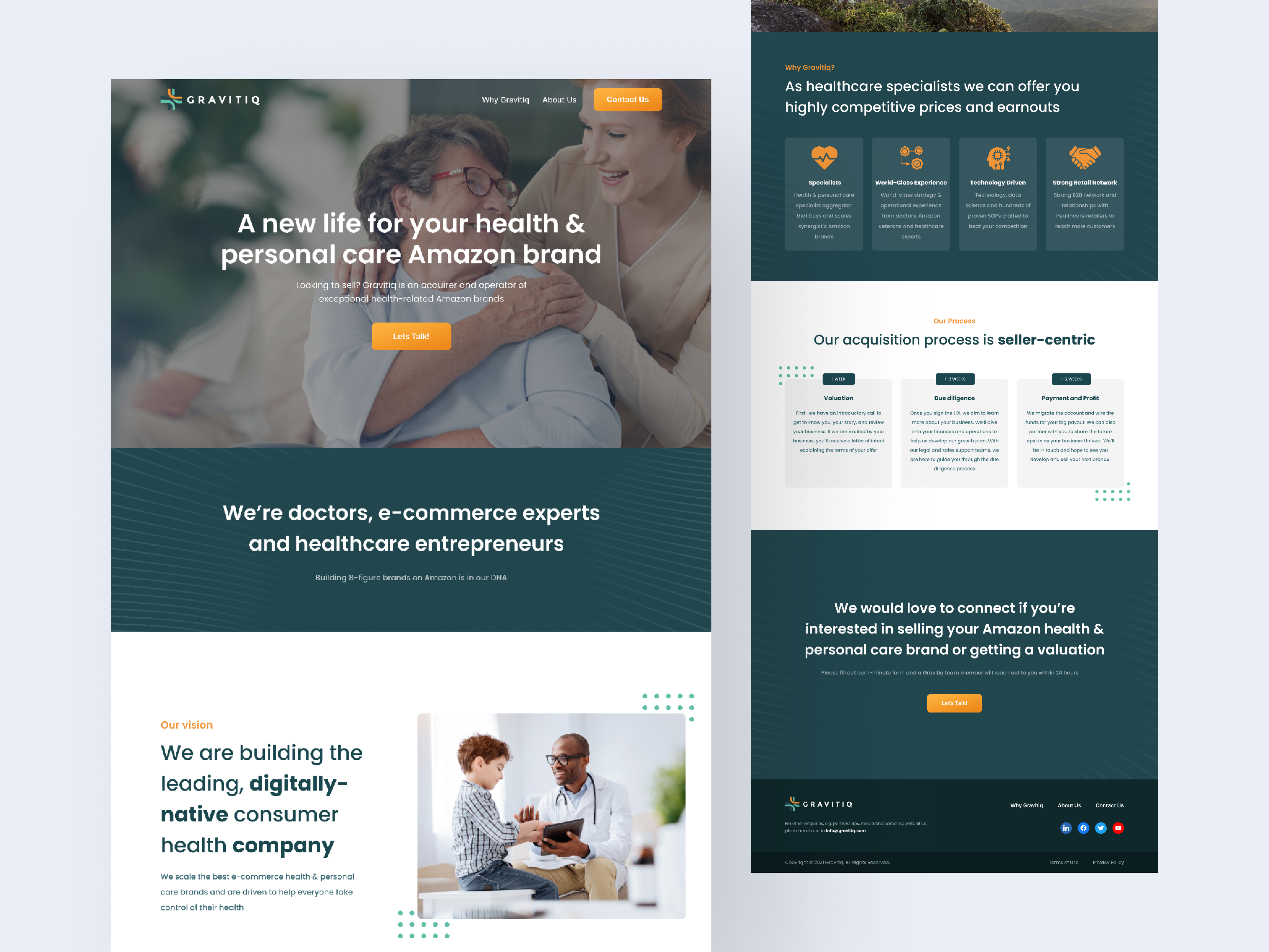 Example of Webflow Edits, New Pages, Responsiveness