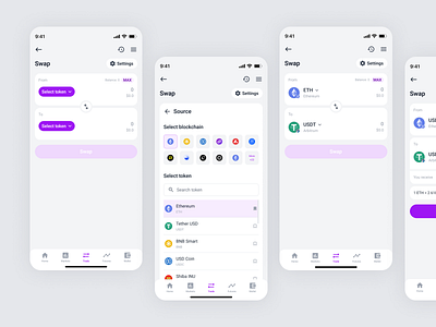 Crypto Swap Process app design branding concept crypto purchase digital wallet swap ui wireframes