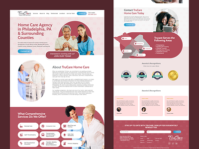 Website Design for Home Care Agency - TruCare branding design graphic design illustration logo typography ui ux vector