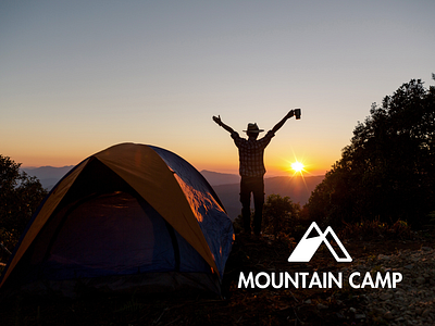 LOGO - MOUNTAIN CAMP adventures agency brand identity branding camoping letter m logo design mountains ollustrator travel trips