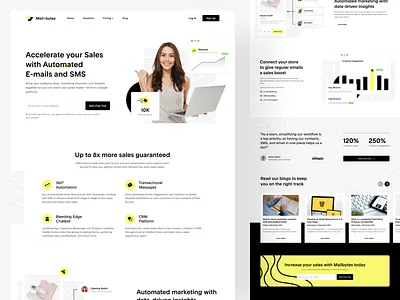 Mailbytes - Marketing Platform Landing Page business cms e mail email market marketing minimalist promotion web