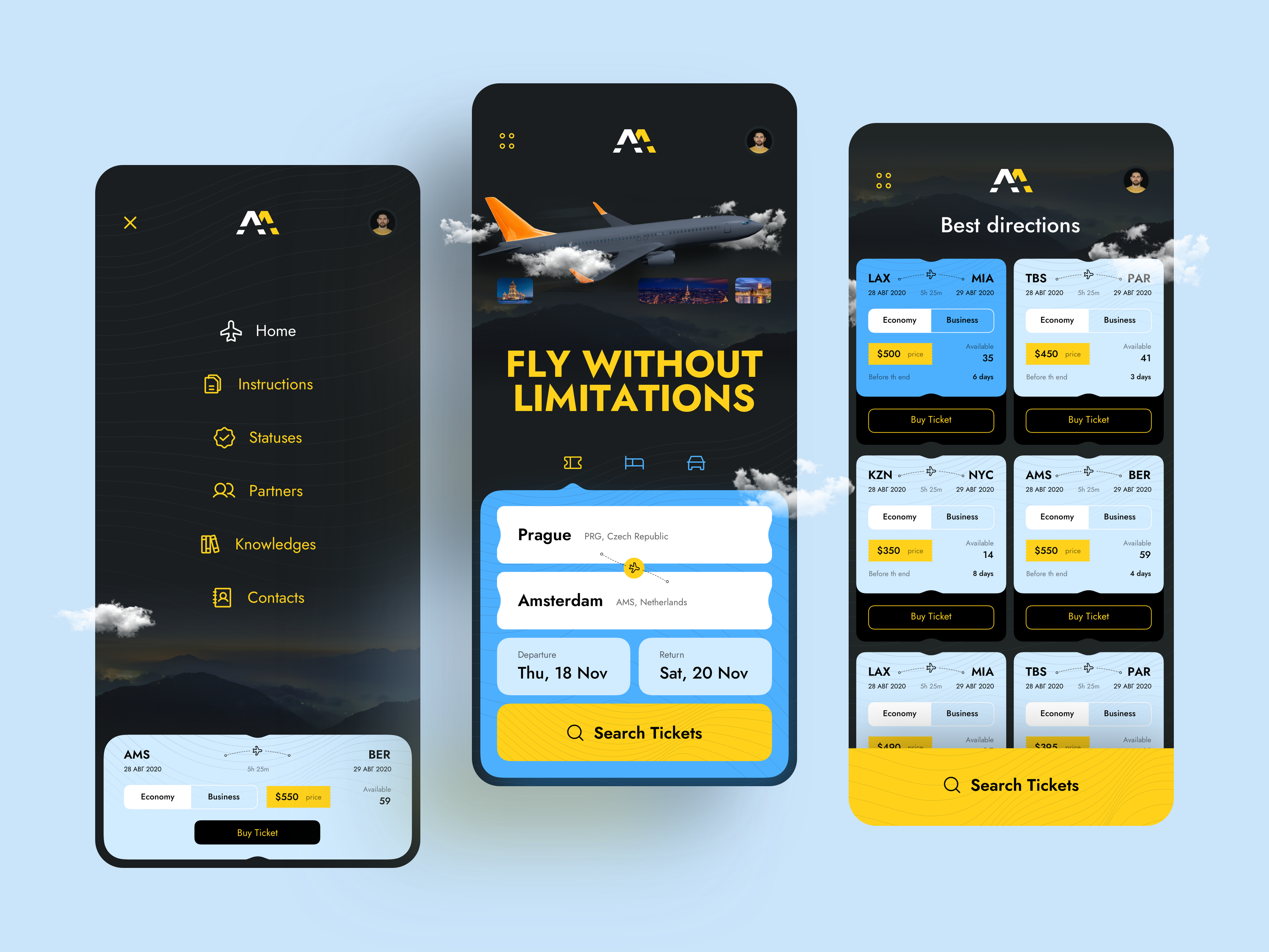 Example of App Design Concept 3 Screens