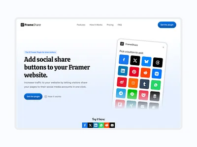 Hero Landing Page design exploration framer hero hero section landing page minimal modern plugin template ui