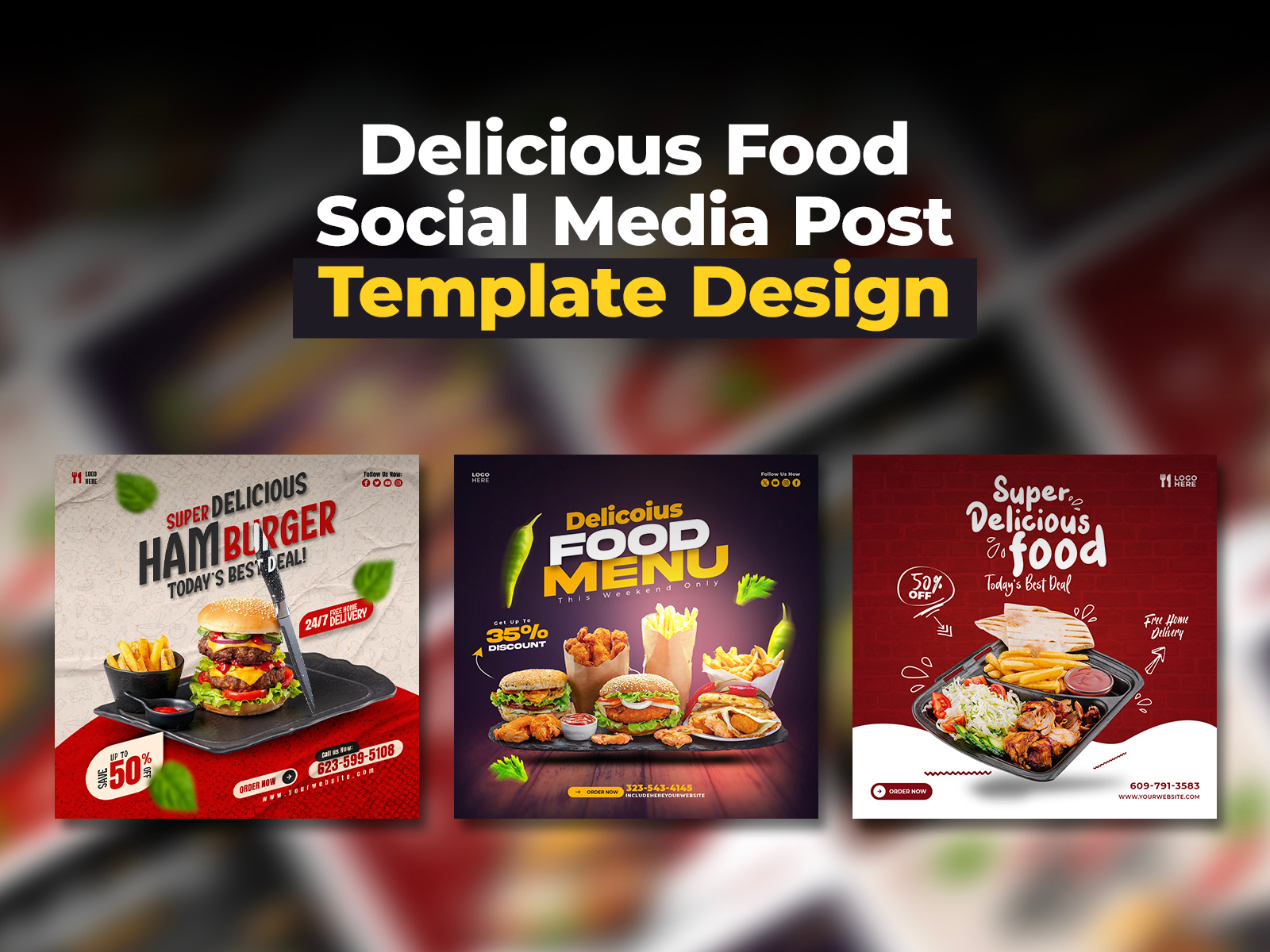 Example of Social Media Post Designs For Restaurant