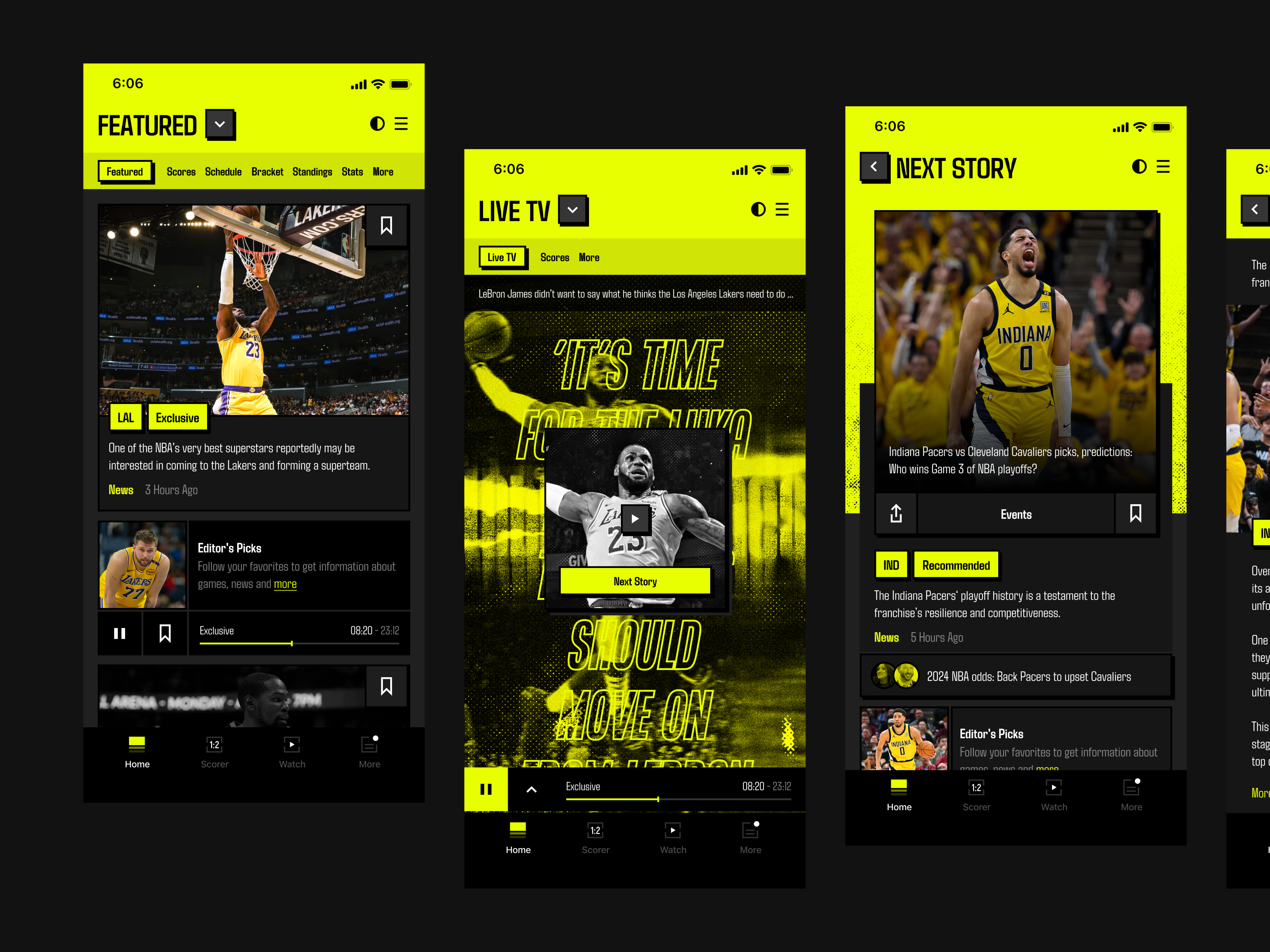 Live Sports app app branding design typography ui ux