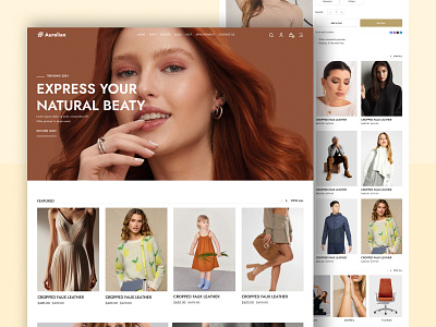 Elegant Shopping Redefined – Aurelian Fashion & Beauty UI beautybrand branding ecommerce fashionstore graphic design logo luxuryfashion minimalistui odoo odoo theme onlineshopping ui webdesign