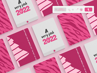 New Year Set 2022 christmas dribbble new year pattern pink print uk usa vector