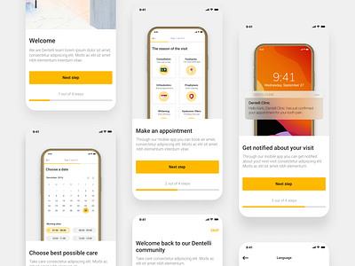Dentist appointment mobile application appointment appointments dentist doctor doctors mobile mobile app design mobile app development mobile application mobile dentist mobileapp mobileui onboarding onboarding screen onboarding screens ui ux