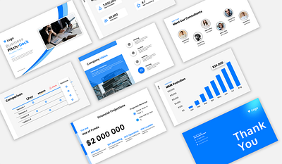 Startup - Pitch Deck Presentation design graphic design presentation startup template ui