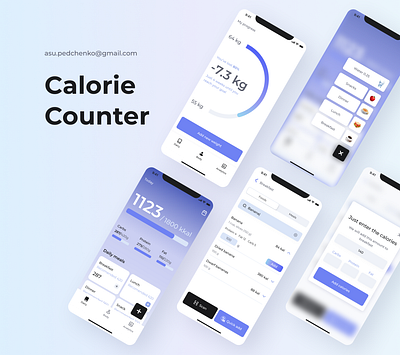 Calorie Counter :) application calories counter dairy food kkal meals measurements mobile app progress ui