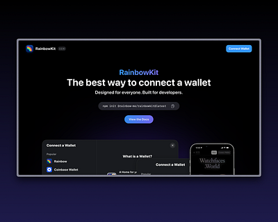 RainbowKit // Connect Modal Designs crypto design rainbow ui ux wallet