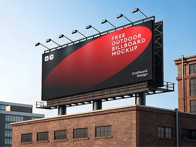 Free Outdoor Mockup billboard black city design free freebie layout long mockup mockups outdoor