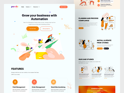 Saas landing page 2022 contact feature footer design header design landingpage onepage product design saas saas website trendy web app website design