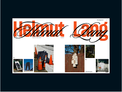 Helmut Lang best branding clean design dribbble editorial experiment helmut lang latest layout minimal new shot trend trendingdesign typeface typography ui ui design web