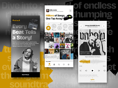 MelodicX – Your Ultimate Music Universe Mobile App Design! 🎧 album songs app design app development branding dark theme fire studio graphic design illustration minimalist mobile app music music app music mobile app product design songs trending ui ux