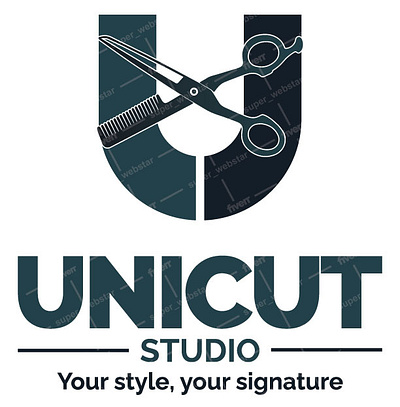 Unicut Salon logo design minimal minimalistic modern salon logo simple wordmark