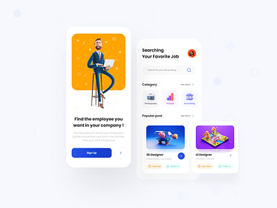 Job Posting App 👨‍💻 app app design design echo echo design echo lab employer freelance job job posting recruitment service ui uidesign ux uxdesign work