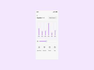 An Equaliser screen app design figma graphic design ui ux