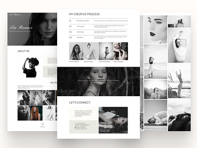 Minimalist Photography Portfolio Website animation design mob photographer portfolio template ui ux website