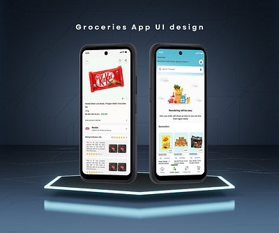 Mobile UI design for Groceries App appdesign groceries mobileui ui uimobile uiux