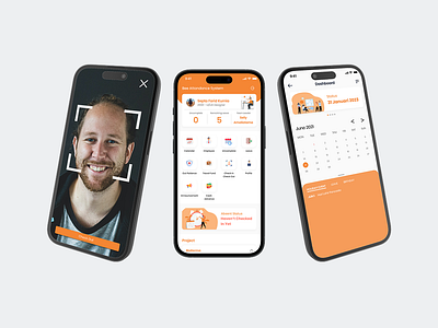 Bee Attendance System attendance employee face recognition mobile ui ux