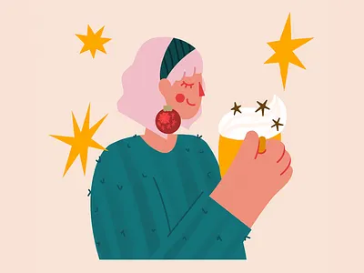 Holiday's activities ✨ 2d activities advent calendar character christmas cards cooking cute couple design development festive flat hot drink illustration