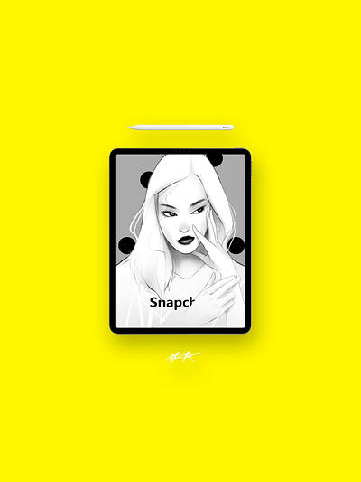 Snapchat art artwork drawing girl illustration portrait process speedrawing timelapse