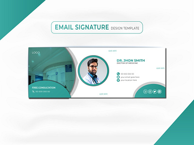 Professional email signature design for medical and healthcare doctor