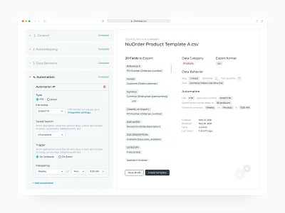 Template creation wizard - B2B web app admin b2b code dashboard design enterprise fashion fintech minimal product design retail saas software template ui design ux ux designer web app web app ux web application