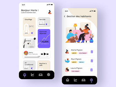 Smart Home : mobile app design figma graphic design home mobile smarthome ui