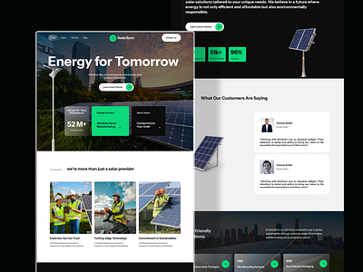 SolarSync Environment Website Landing Page Template best figma templates best figma website templates fgreen energy ui modern ui rendy ui solar energy landing page solar landing page solar landing page template solar website ui design