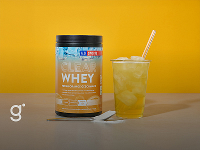 Product Design: ALDI SPORTS Clear Whey branding design graphic design productdesign typography