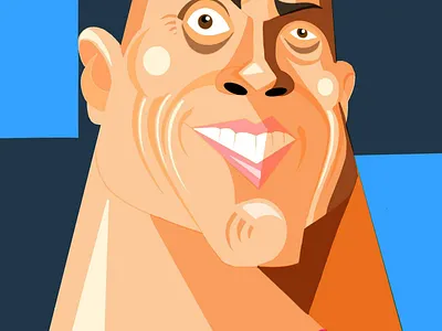 Dwayne Johnson the rock caricature actor caricature cartoon digital art digital illustration drawing hollywood illustration painting procreate therock