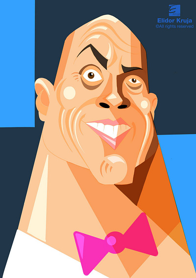 Dwayne Johnson the rock caricature actor caricature cartoon digital art digital illustration drawing hollywood illustration painting procreate therock