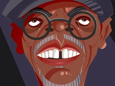 Samuel l Jackson caricature actor caricature cartoon digital art digital illustration drawing hollywood illustration painting procreate samueljackson