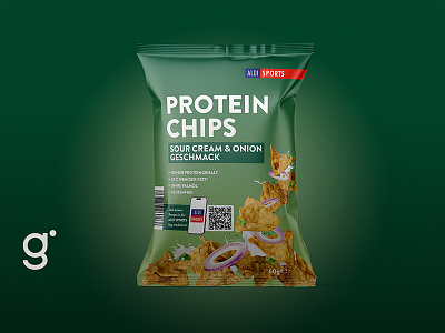 Product Design: ALDI SPORTS Proteinchips branding design graphic design productdesign typography