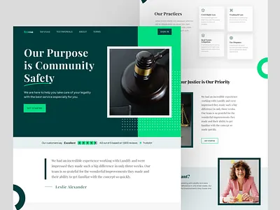 Lawyer firm Agency Landing page agency attorney branding consultancy creative design firm graphic design illustration justice landing page law lawyer legal adviser logo typography ui web website