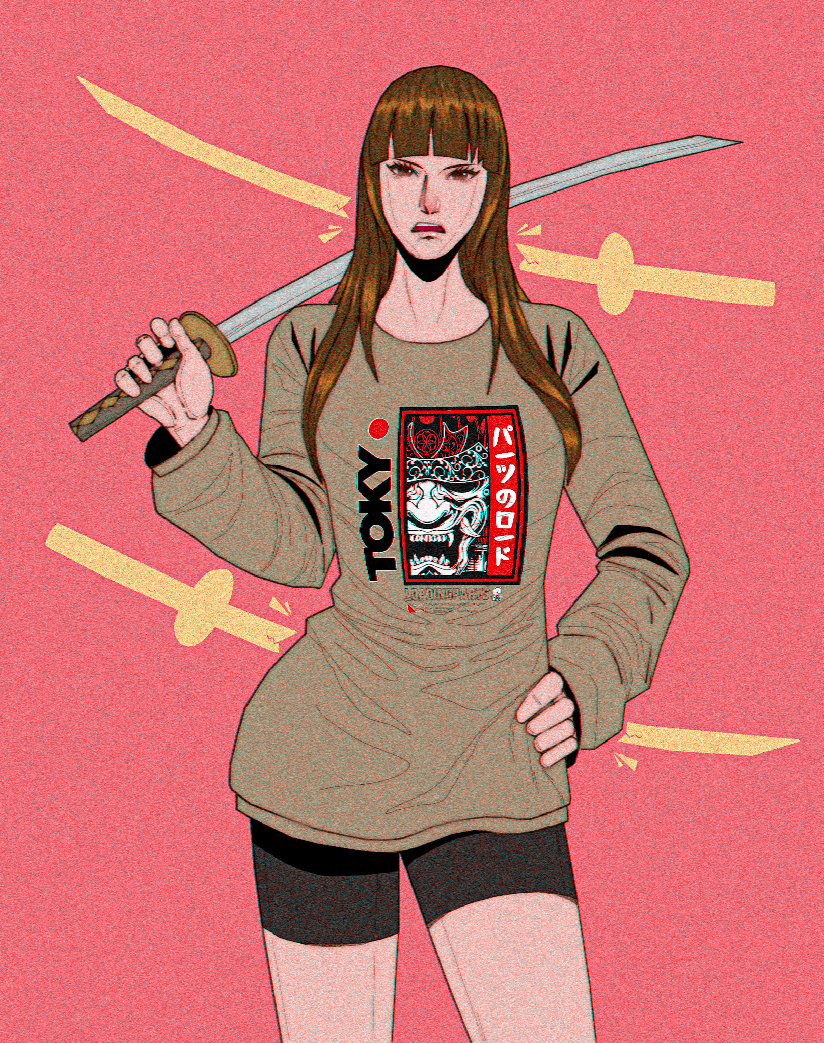 Tokyo LoadingParts Merch anime artwork character design character illustration design drawing graphic design illustration manga merch sketch tshirtdesign