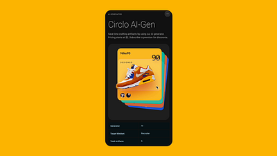 Circlo AI Generator ai ai gen circlo interaction react swiperjs ui