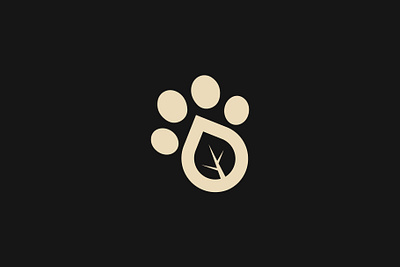 Paw Leaf Logo Design animal bio cat design dog eps footprint green icon leaf logo logos natural paw print symbol vector vintage wild