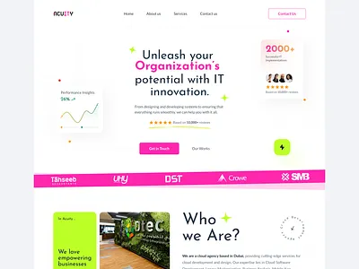 Acuity - IT Solutions Landing Page UI design ui ui design user interface ux