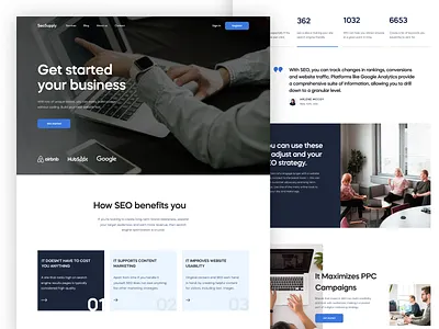 SEO & Data Science Website UI/UX | SEO Supply conversion design