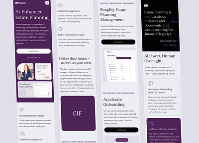 Financial Advisors AI Software Web Design ai capital clean design finance financial financial advisor financial services fintech investment landing page landingpage softare ui ui design violet wealth wealth management web design webdesign website