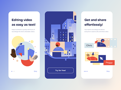 Reduct Video – B2B Service Onboarding 2d abstract app b2b b2b software branding city flat design geometric illustration minimal mobile design onboarding saas software software ui startup ui ux vector